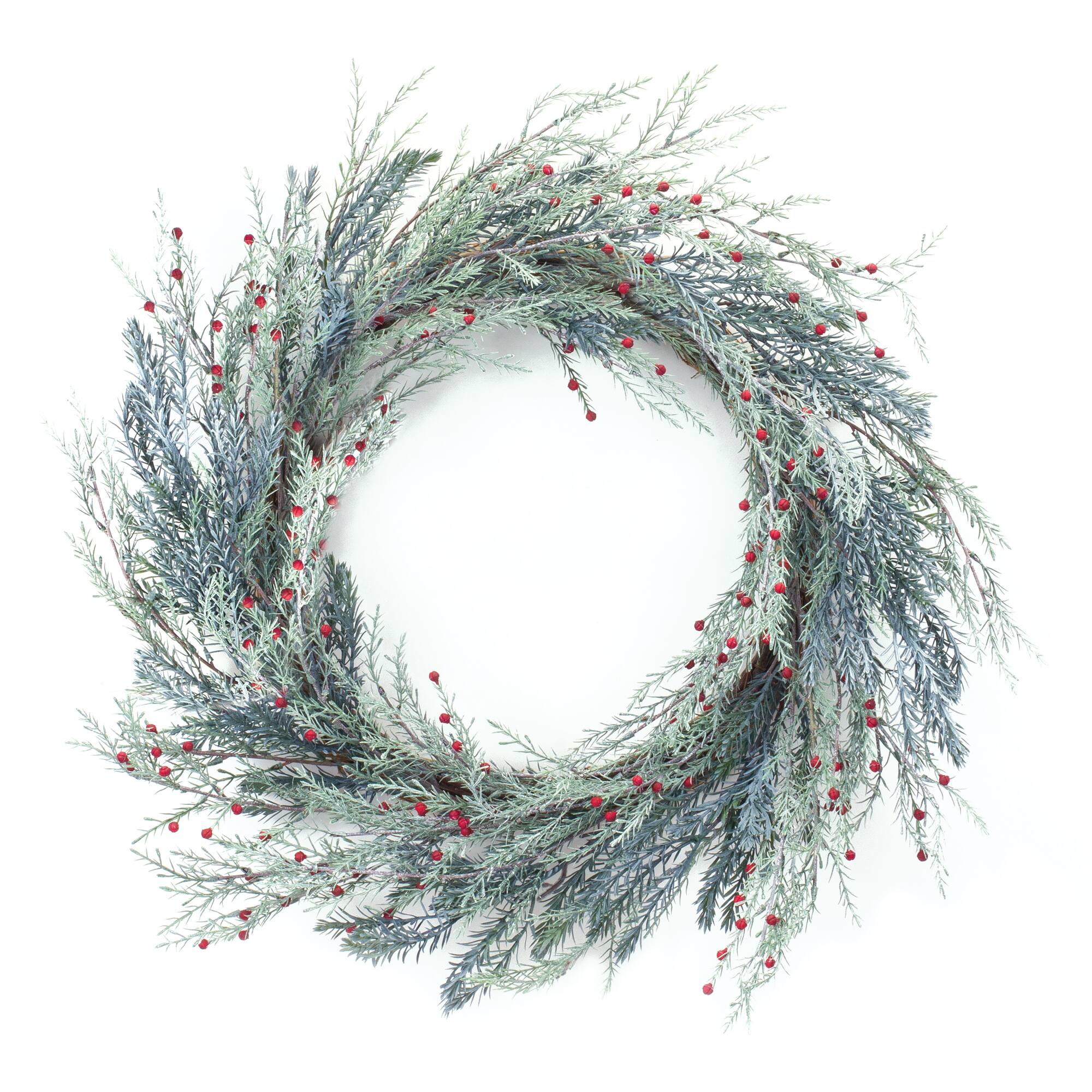 24" Mixed Pine Berry Wreath